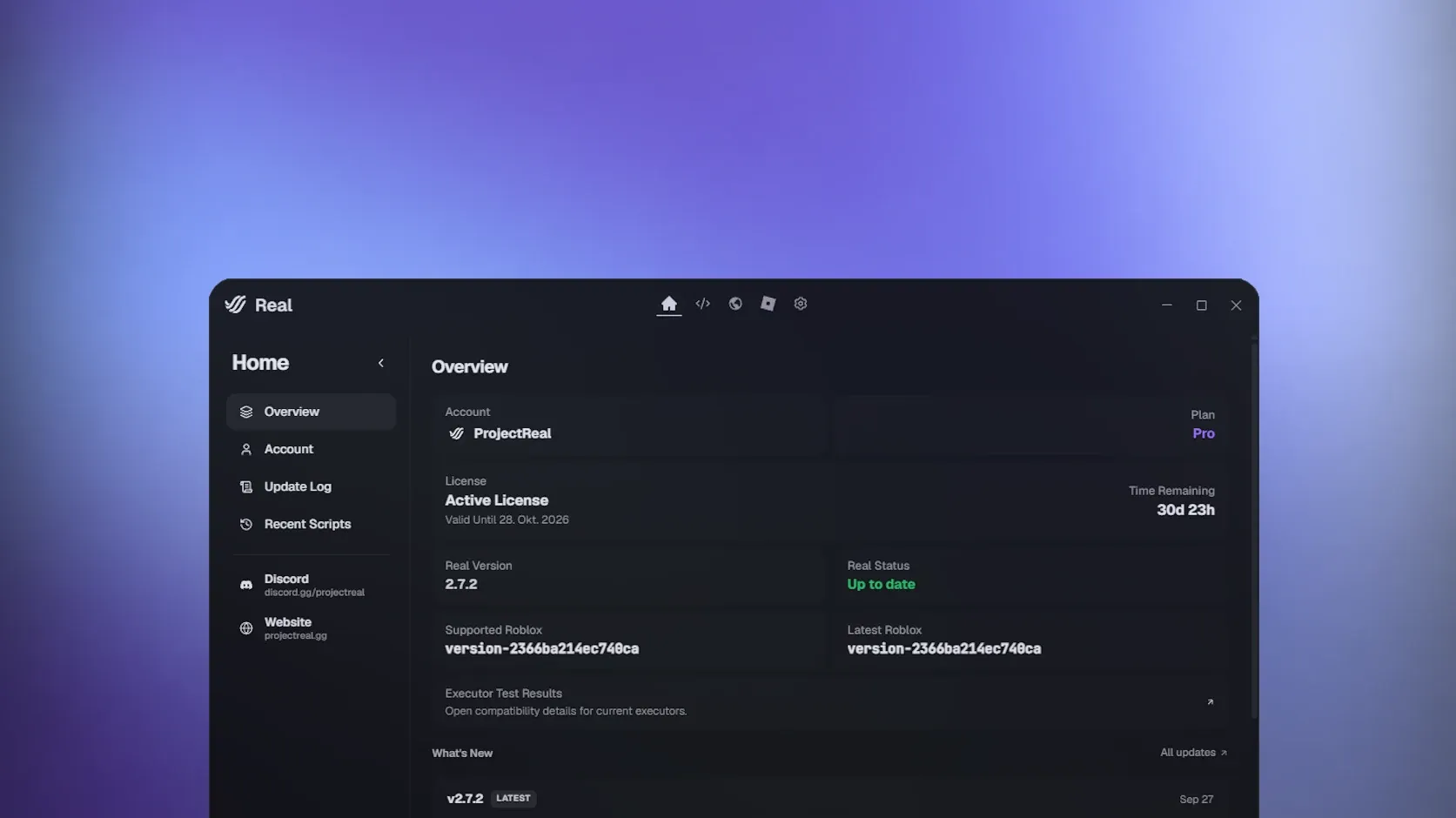 Real app editor interface